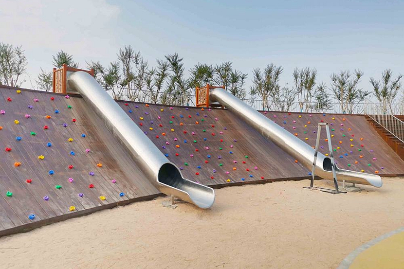 戶(hù)外不銹鋼筒滑梯